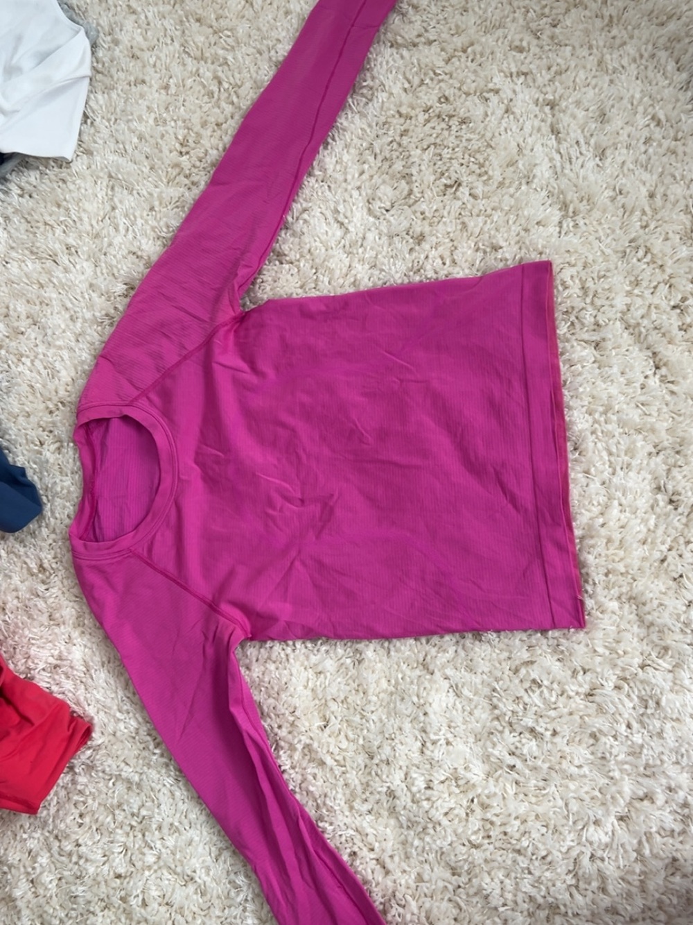 lululemon athletica Long-Sleeve Crew in Magenta Pink